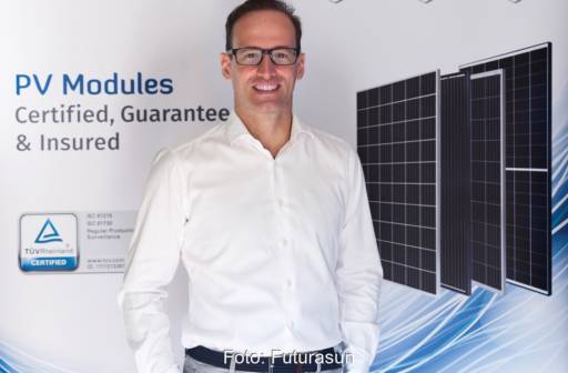 Im Bild ist Alessandro Barin, CEO von Futurasun, der in Italien eine PV Gigafactory errichten will.