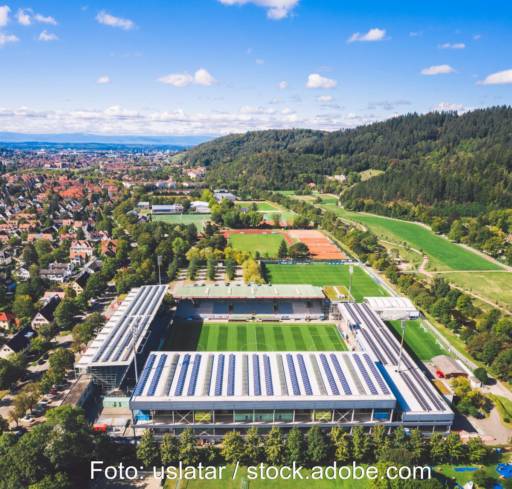 Luftbild des Scharzwaldstadions des SC Freiburg