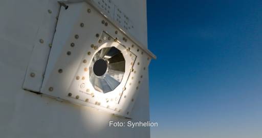 Im Bild ist der Solar-Receiver von Synhelion, er soll die Zementherstellung mit Solarenergie ermöglichen.