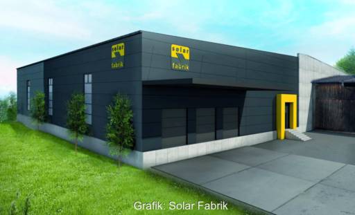 Die Animation zeigt die geplante Solarmodulfertigung der Solar Fabrik.