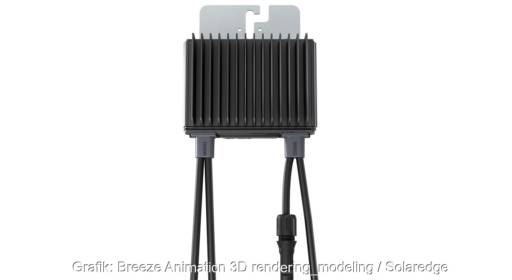 Im Bild ist einer der Leistungsoptimierer der S-Serie von Solaredge für Gewerbe-Photovoltaik-Module.